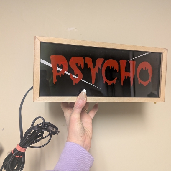 Vintage Disturbed And Psycho Double-Sided Sign Lite - Picture 4 of 8